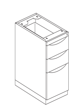 Haworth -  Attached Pedestal without top